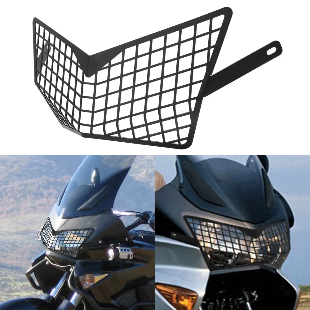 For Honda Varadero XL1000V 2003-2013 Motorcycle Headlight Guard Front Light Headlamp Mesh Grille Guard Cover Protector Iron 2011