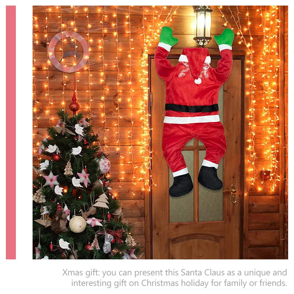 

Santa Claus Hanging Decoration Climbing Position Easy Adhesive Indoor Outdoor Christmas Hanging Santa Decor Christmas Decoration