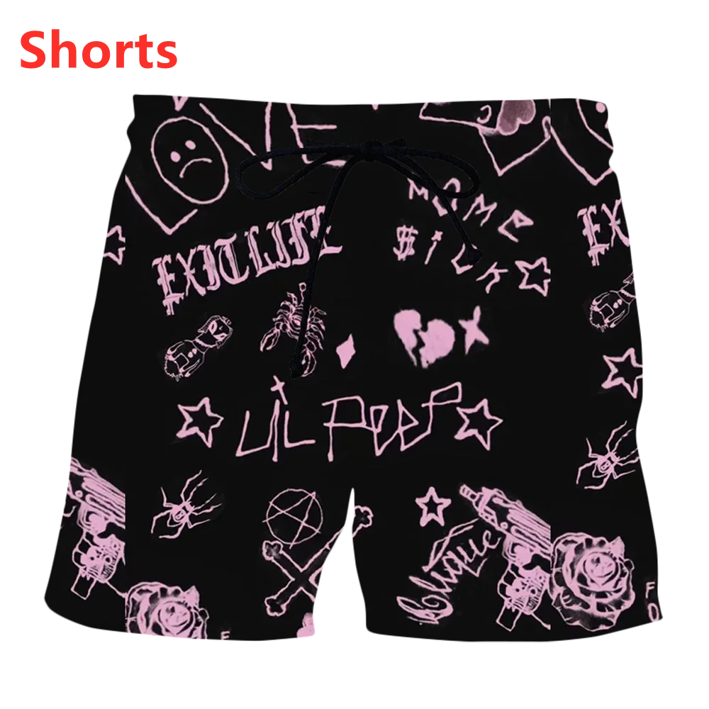 

New Boys/girls Love Lil.peep Fashion Men Women Tracksuits Crewneck Hip Hop Shorts Plus Size S-7XL