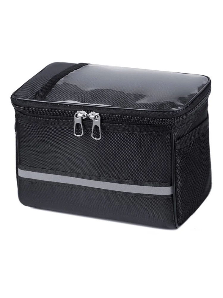 AliExpress NONE New Bike Front Bag Waterproof Reflective Strip Bicycle Handlebar Basket Pack Cycling Front Frame Pannier Bicycle Accessories