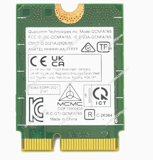 Wifi7 QCNCM865 محول شبكة لاسلكي 2.4 جيجابت في الثانية ثلاثي الموجات 2.4 جيجا/5 جيجا/6 جيجا هرتز لـ Win11