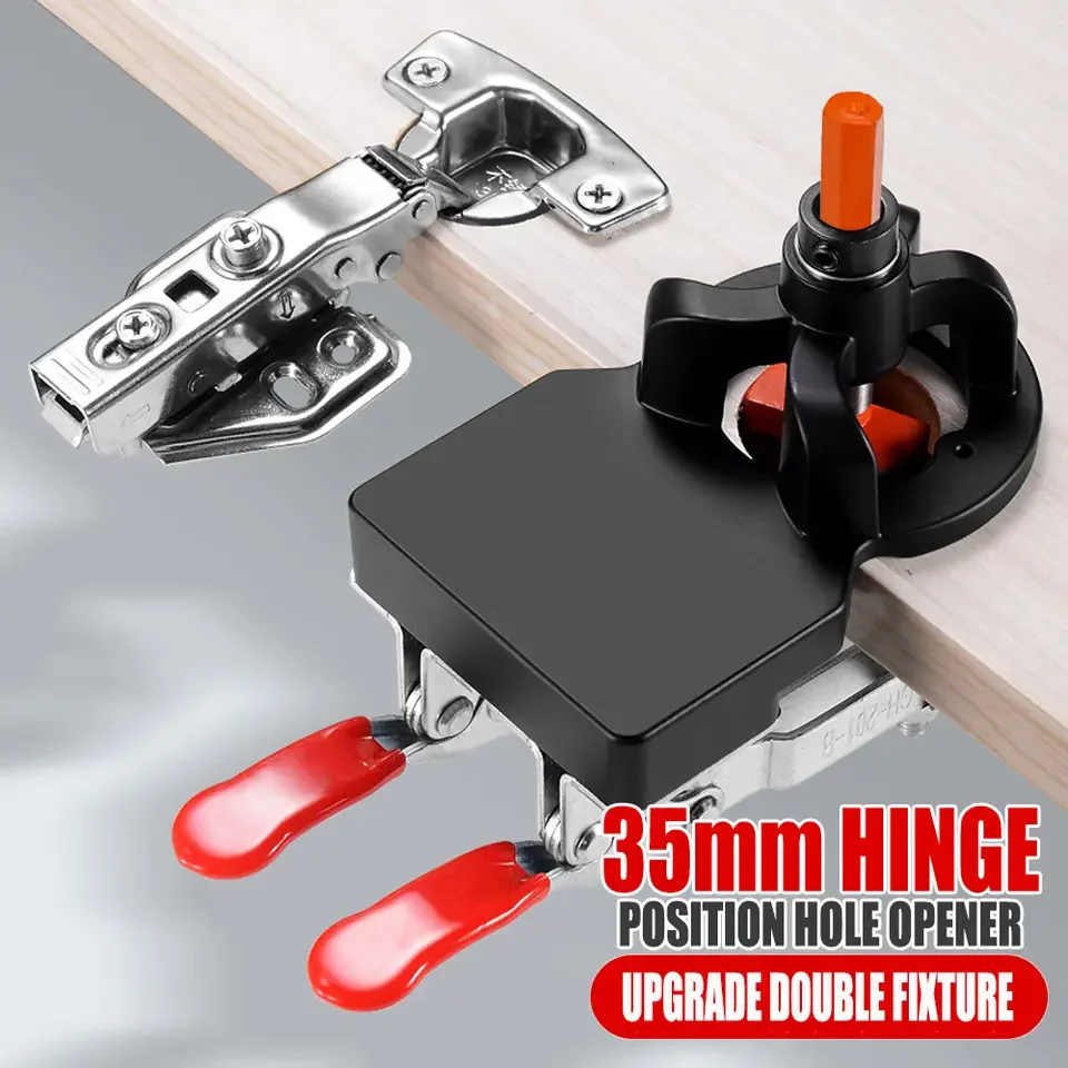Woodworking 35mm Hinge Hole Opener Cabinet Door Panel Hinge Punching Positioner Hinge Drilling Installation Aids