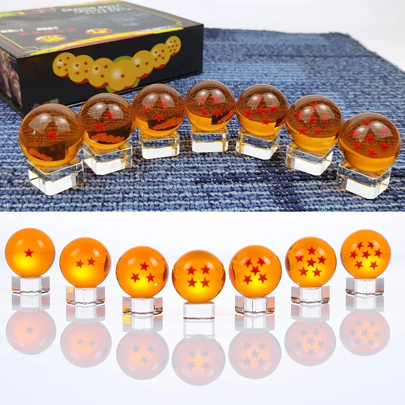

Dragon Ball Z Rystal Ball 4,3 см Фигурки Аниме Shenron Wishing Balls Коллекция Модель Украшения Креативный Декор Стола Подарок