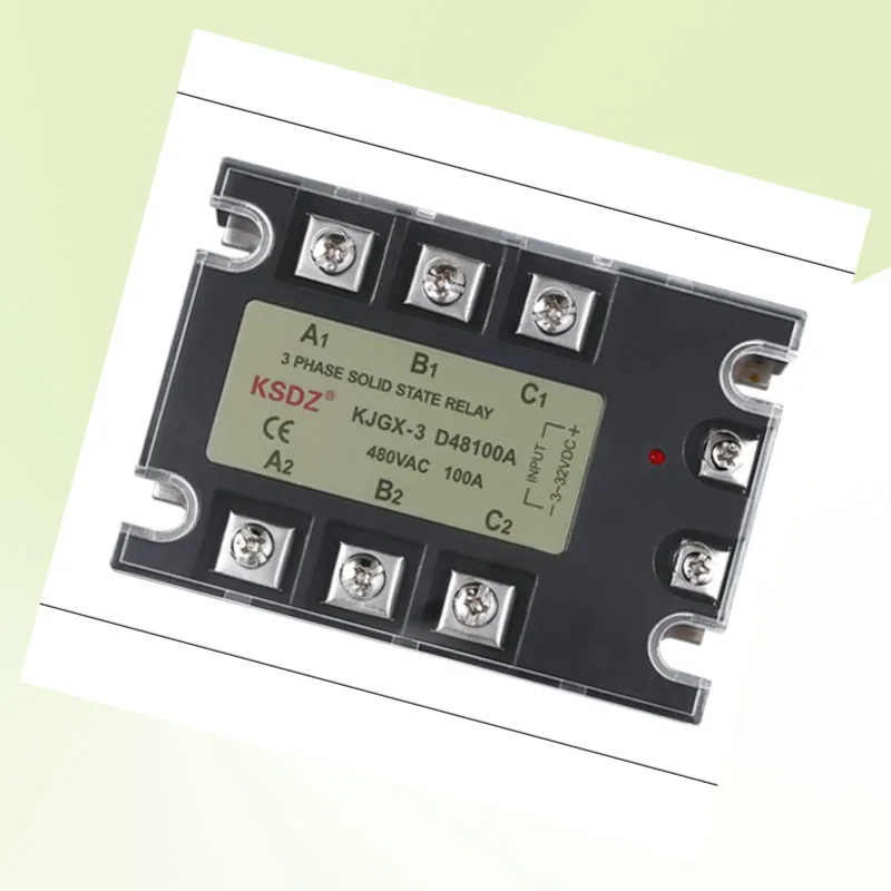 Three phase solid-state relay KJGX-3D48 series specifications 40A 60A 80A 100A DC32V control AC480V industrial module