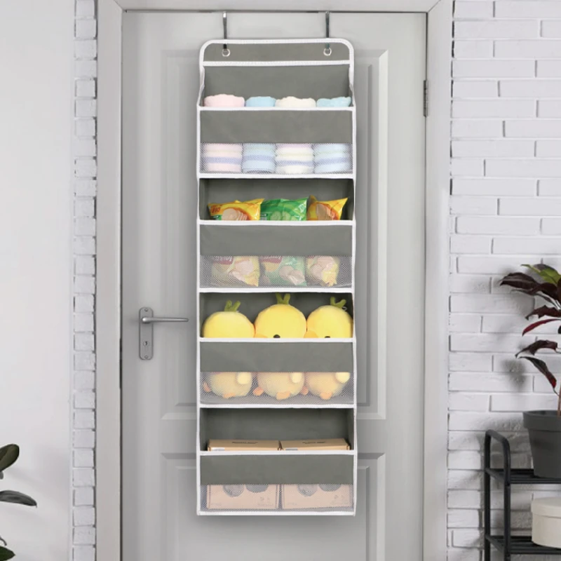 Over-the-Door Clothes Storage Bag Hanging Wall Organizer for Dorm  Breathable Bathroom Storage Pocket  Multi-Layer Diaper Rack