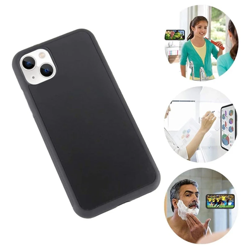 Anti-Gravity Nano Adsorption Suction Wall Phone Case For iPhone 11 12 13 14 Ultra Soft Anti-Scratch Magic Adhesive Phone Shell