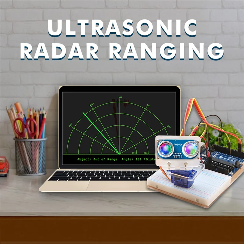 N01R-Robô Carro Evitar Obstáculos RUS-04 Módulo Ultrassônico Sensor de Medição de Distância Com Luz Colorida RGB 3-5.5V