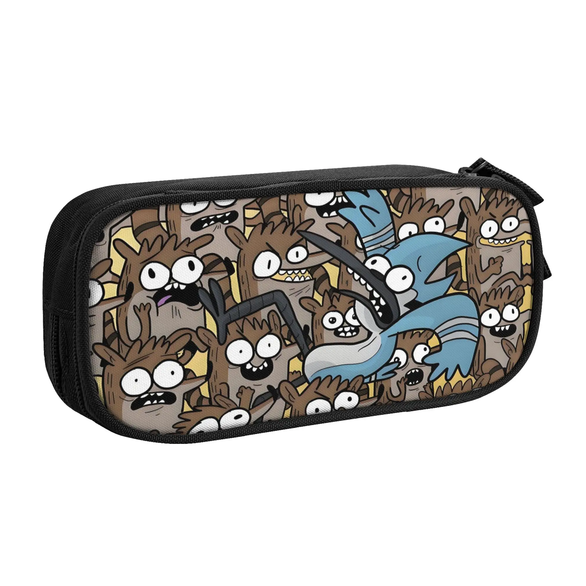 Regulared Cartoon Showed Pencil Cases for Girls Boys Large Storage Animated Vintage High Quality  Pen Box Bag School Supplies