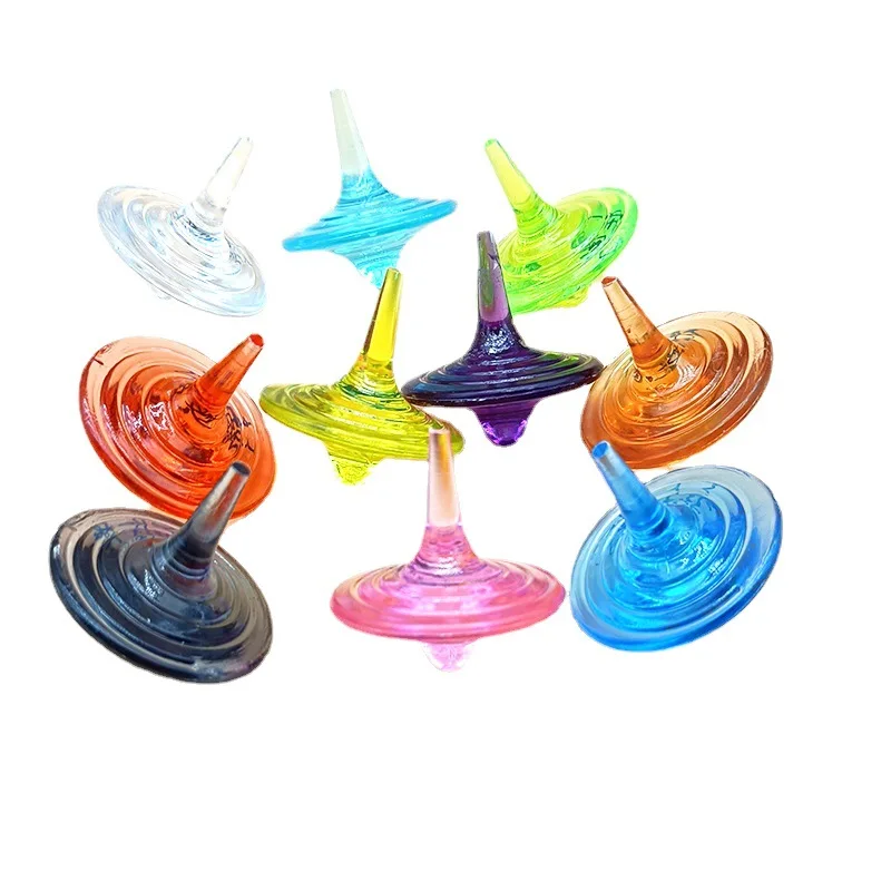 10 ピース/バッグ指先回転小型ジャイロスピニング回転トップスおもちゃ教育圧力リリーフ玩具子供のデスクトップのおもちゃ
