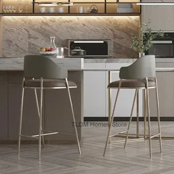 Modern minimalistisch barmeubilair Nordic ijzeren barstoelen rugleuning hoge kruk licht luxe barstoel creatieve thuiskeukenstoel