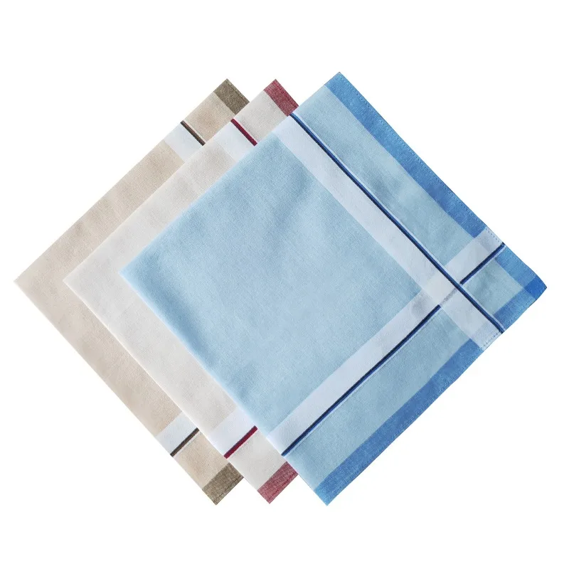 9PCS 40X40cm Men's Cotton Retro Handkerchief, Soft and Sweat-absorbent Hand towel Free embroidered letter handkerchief customiza