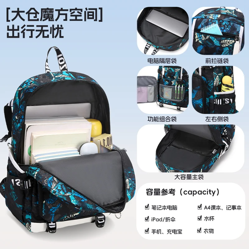 2025 new CAPIBARA schoolbag boys fashion children go to school backpack high-volume load-reducing school backpack boys