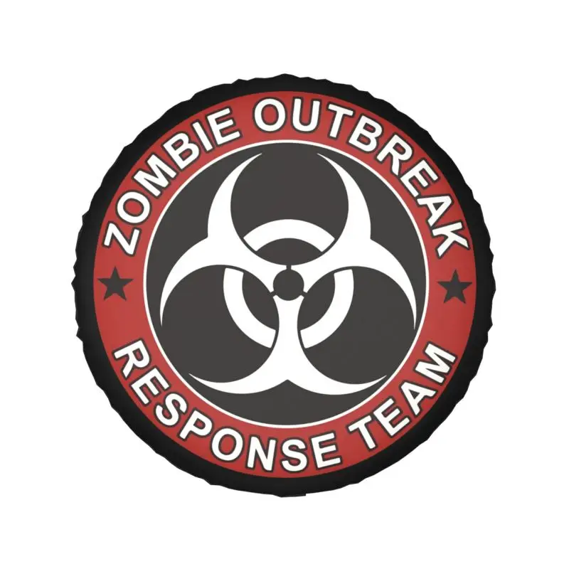 Zombie Outbreak Response Team Spare Wheel Cover for Jeep Mitsubishi Pajero 4x4 Trailer Tire Protector 14