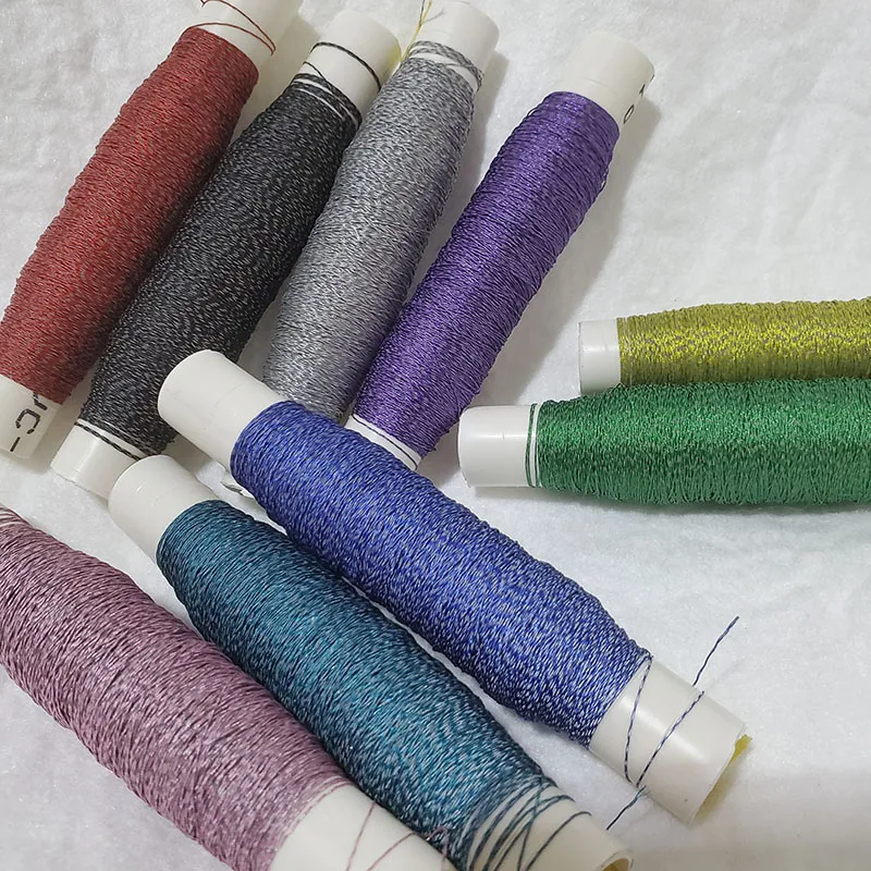 Reflective Embroidery Yarn Colorful Knitting Sewing Thread for DIY Clothes Bag Garment Reflection Material