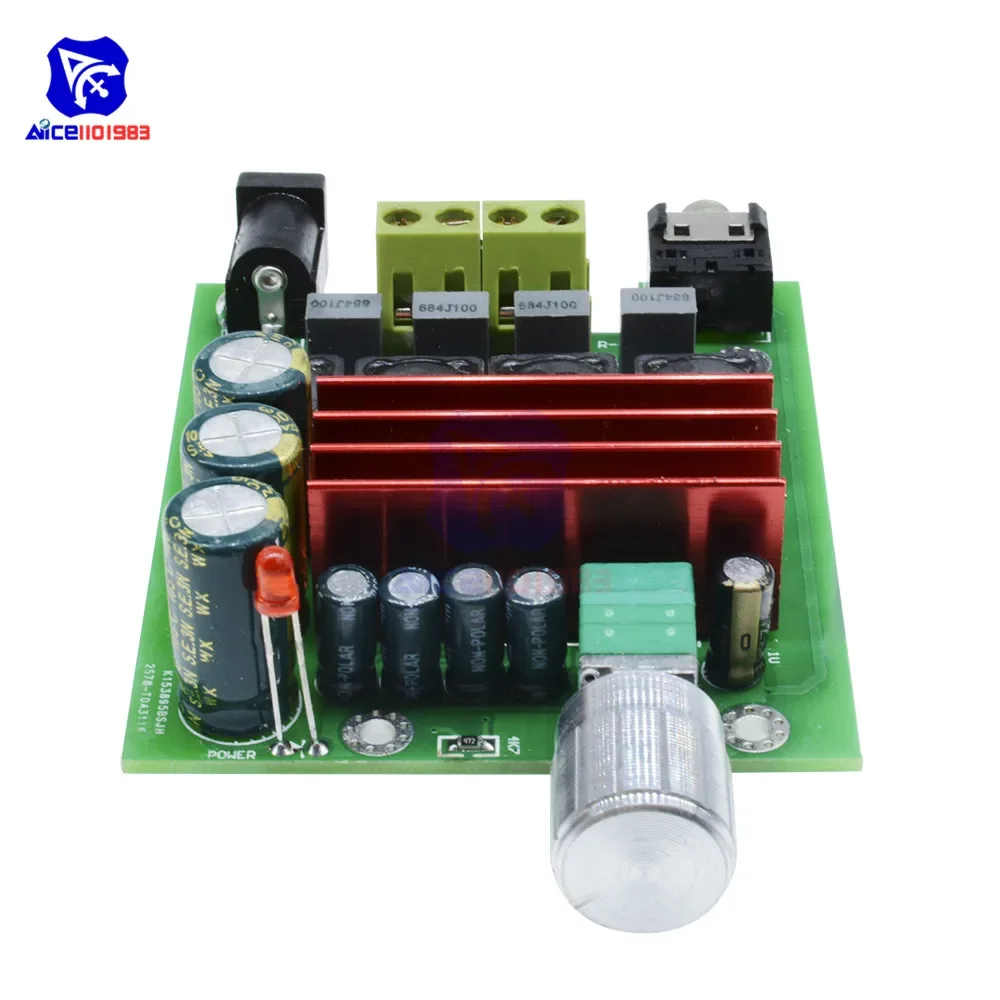 diymore TPA3116 DC 8 -25V 100W Subwoofer Digital Power Stereo Amplifier Module Adjustable TPA3116D2 Amplifier Board