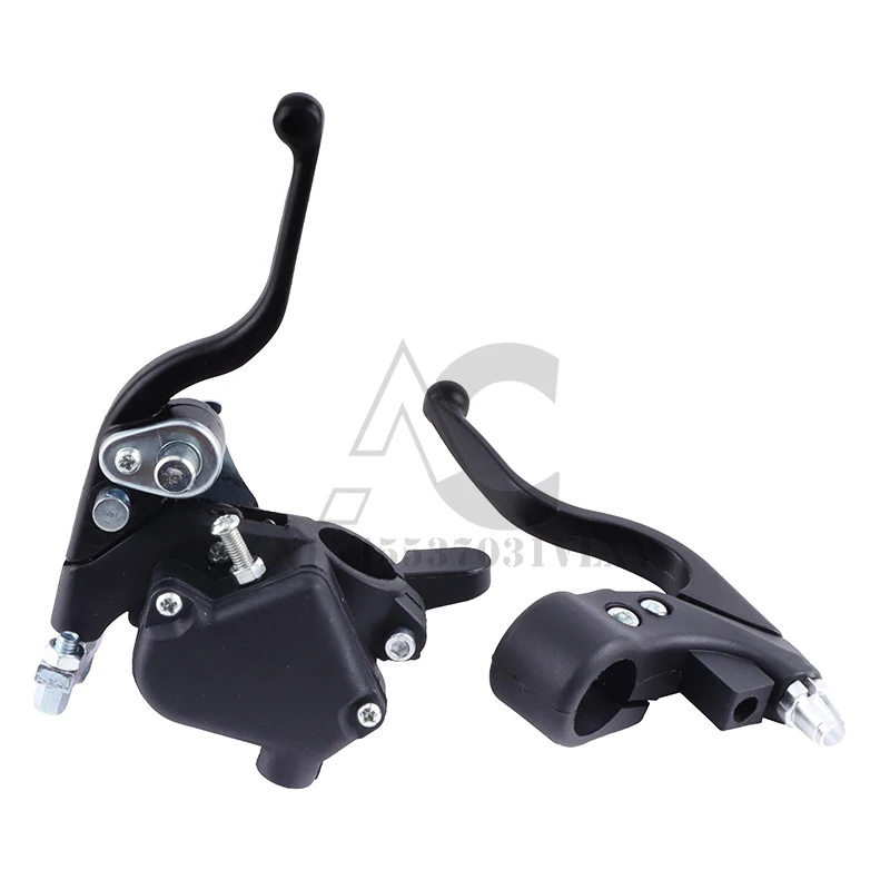 Palanca de freno de manija izquierda de aleación de 7/8 pulgadas, Minimoto Dual derecha para 47cc 49cc Pocket Dirt Bike, Scooter de Gas, ATV, Quad, Mini Moto