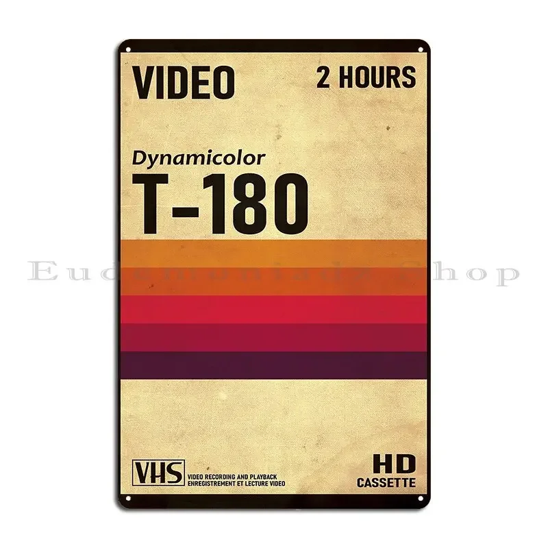 Vhs Inspired Retro 80s Poster Dynamicolor 1 Stickers Journal Notebook Metal Sign Plaques Club Customize Vintage Tin Sign Poster