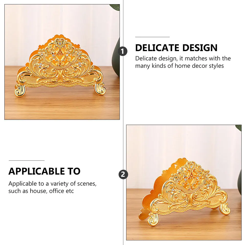 

1Pcs Wear-Resistant Napkin Holder Zinc Alloy Aesthetic Design Delicate Match Various Home Decor Styles Napkin Holder
