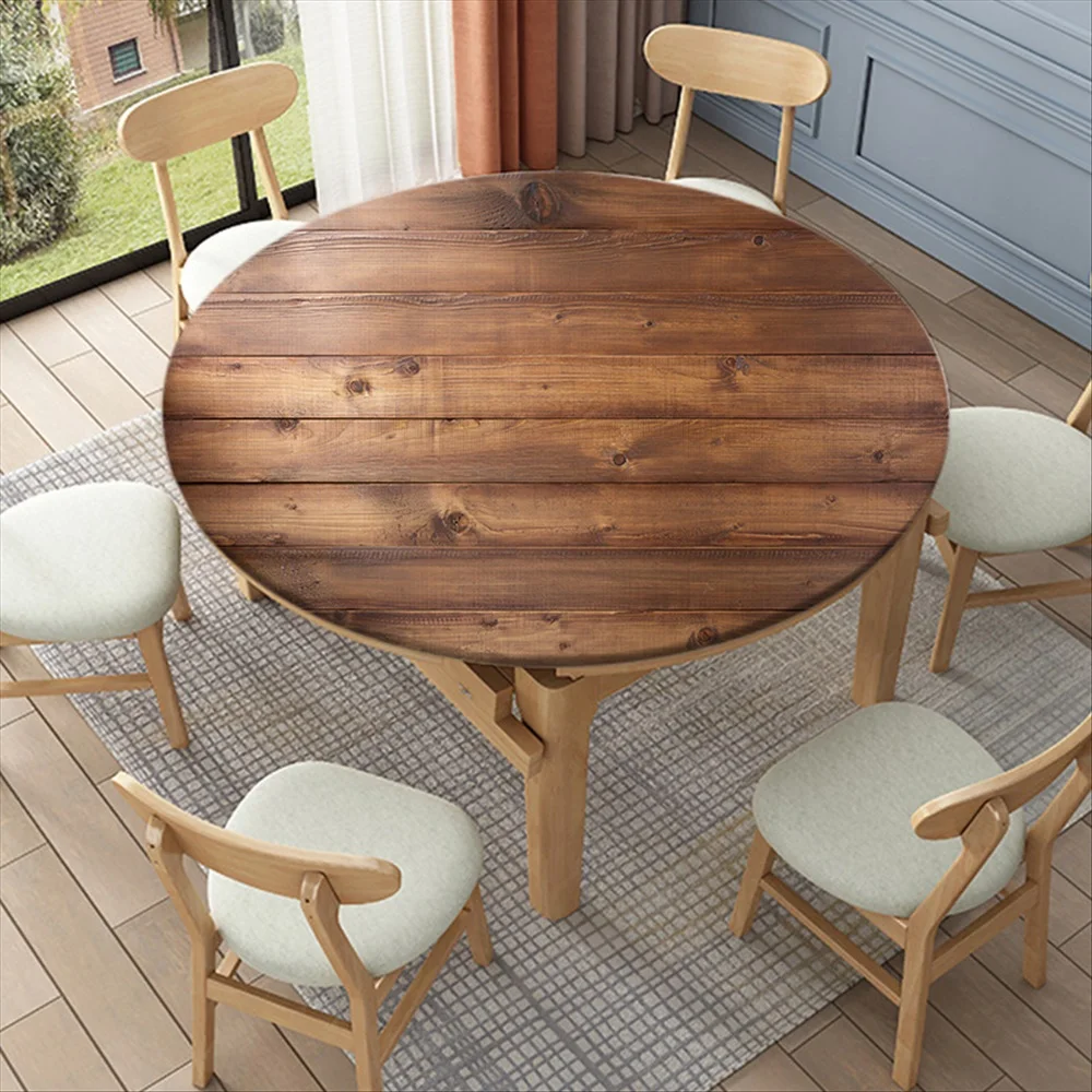 Retro Simulation Wood Grain Tablecloth Bark Grain Coffee Table Table Cloth Cover Cloth Photography Decorative Background Cloth