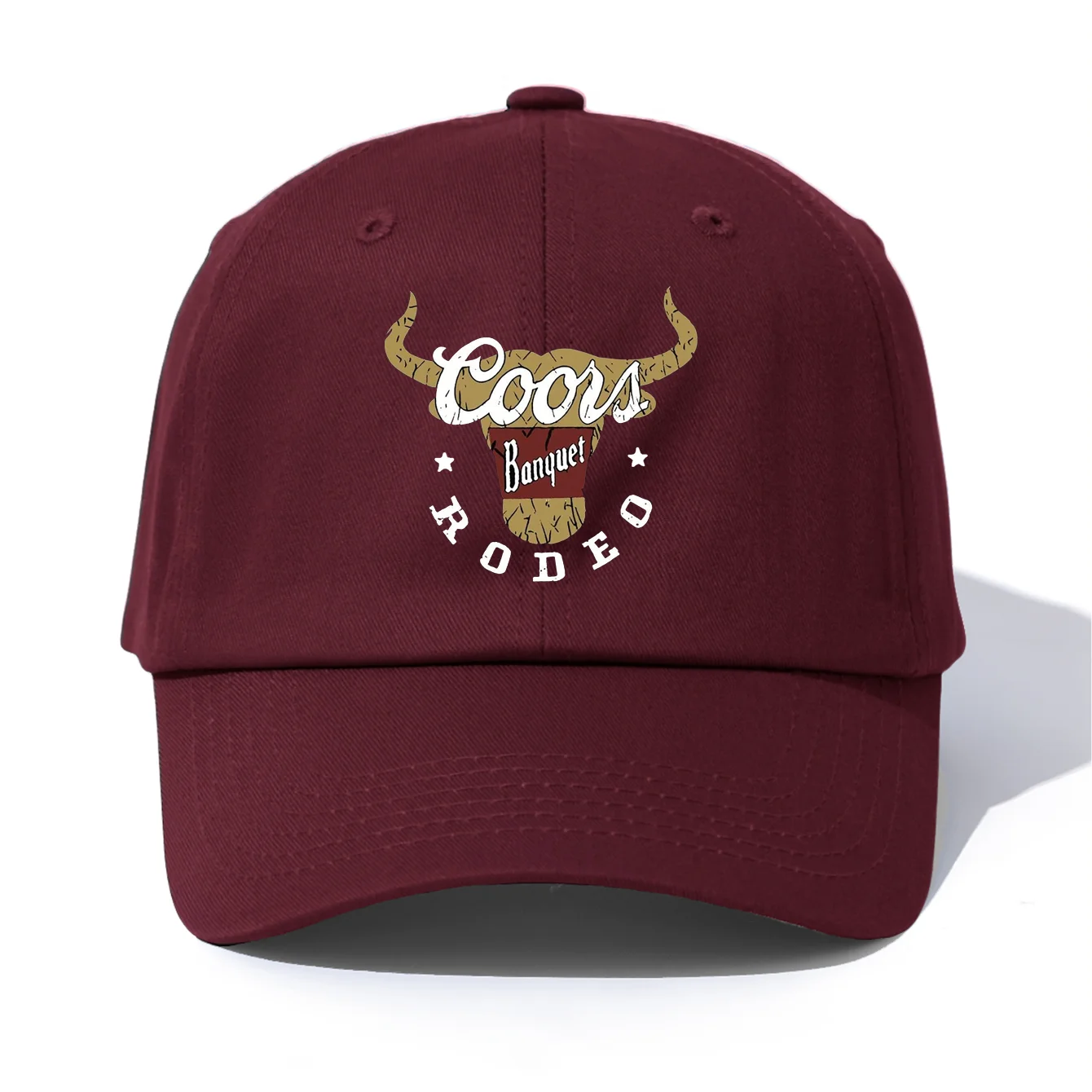 قطعة واحدة من قبعة بيسبول بطباعة روديو للبالغين، قبعة أبي كاجوال ناعمة قابلة للتعديل على الطراز القديم بسيطة، مثالية كهدية