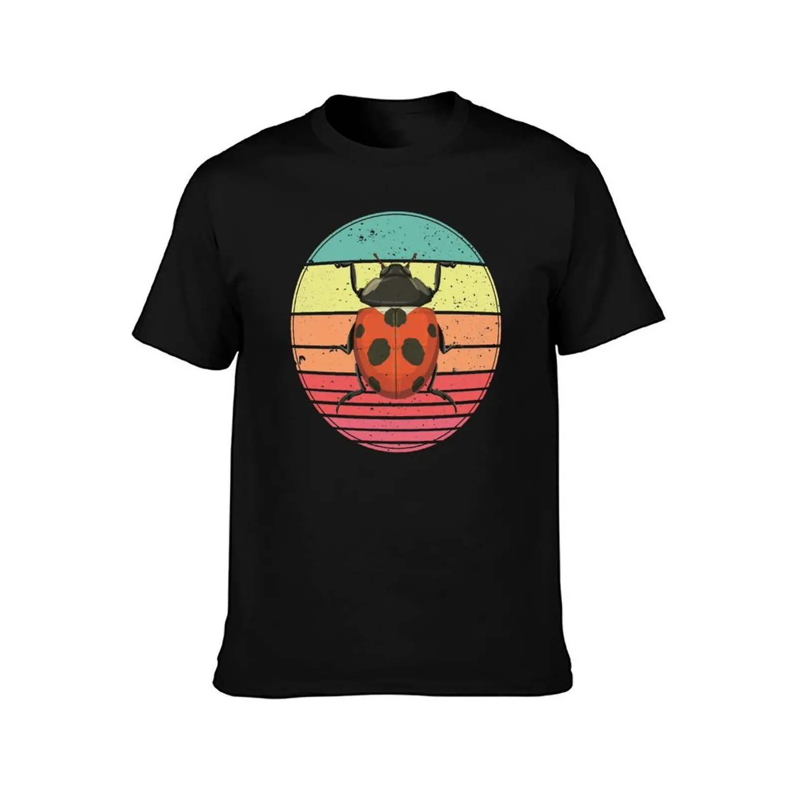 Ladybug Vintage Sunset Retro T-Shirt Ultra Soft Breathable Tee Top