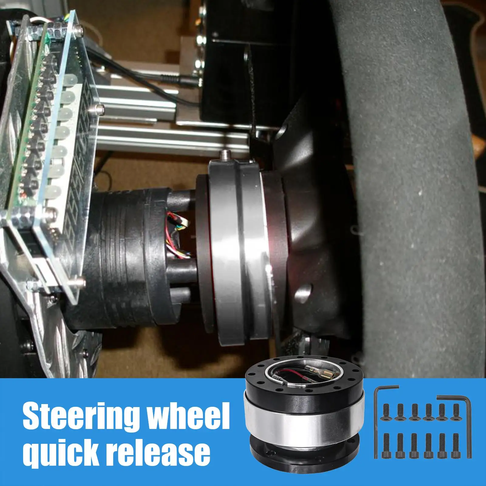 

Universal Car Tuning Steering Wheel Snapes Off Quick Release Hub Adapter Detachable Adjustable Aluminum Adapter For Truck Boat