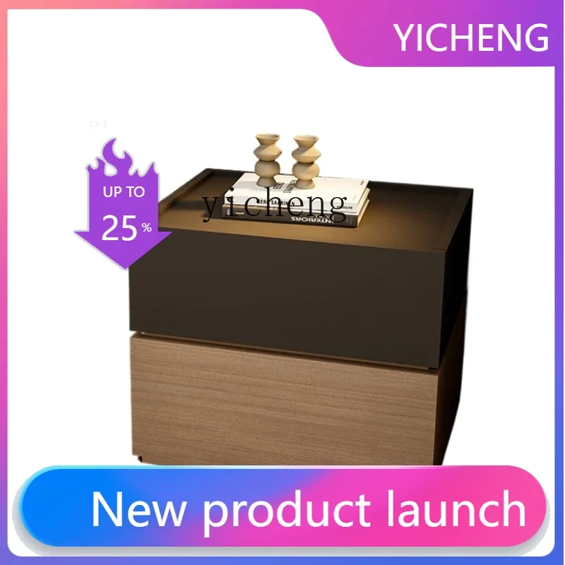 Building Block Bedside Table Simple Modern Bedroom and Household Small Storage Cabinet Solid Wood Bedside Cabinet