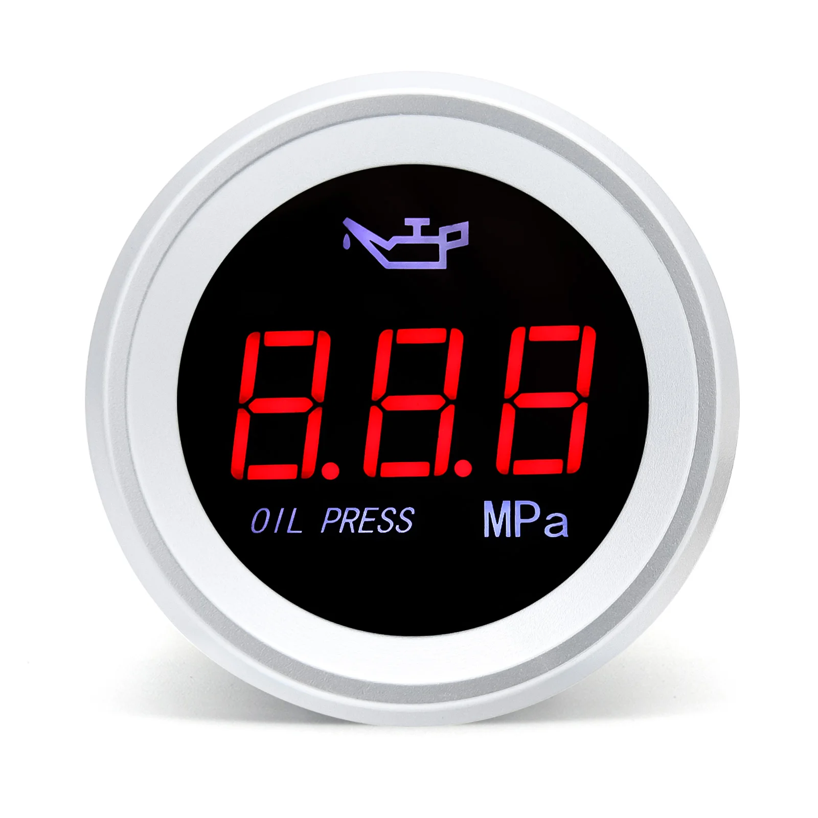 52mm Wassertemperaturanzeige Auto Digital Meter LED-Anzeige Kraftstoffstandsanzeige Voltmeter Öldruckmesser mit Alarmfunktion – Detail 5