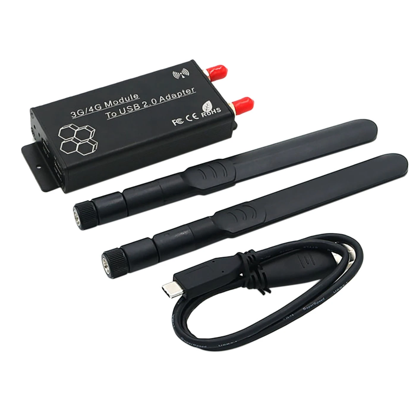 N-A26M Mini PCI-E to USB 2.0(TYPE C) Adapter with SIM Card Slot and Auxiliary Power Interface for WWAN/LTE Module