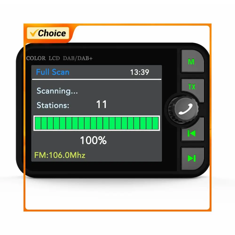 

Stereo MP3 FM Transmitter 2.4 Inch LCD Color Screen Digital Broadcast Bluetooth-compatible 5.0 Radio Receiver Hands-free for Car
