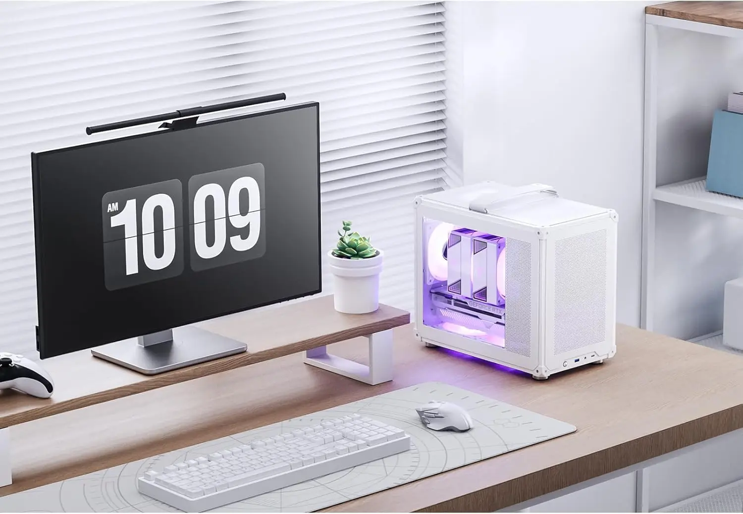 White Micro‑ATX Mid‑Tower PC Case Metal Mesh Panel Compact Tool‑Free Side Panel, 170mm CPU Cooler Max Clearance
