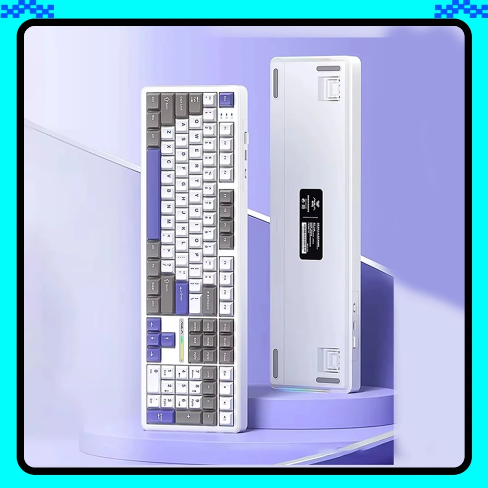 Aula F108 Mechanical Keyboard Wireless Tri Mode 108keys Pbt Hot Plug Rgb Long Battery Life Customized Gaming Keyboard Laptops