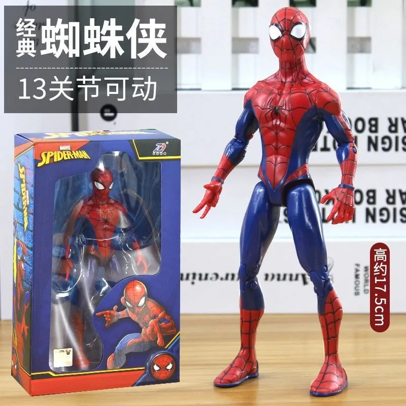 Marvel spiderman Hulk Captain America Iron Man Anime Action Figure Collection Model Movable Joints Children's Toy Christmas Gift