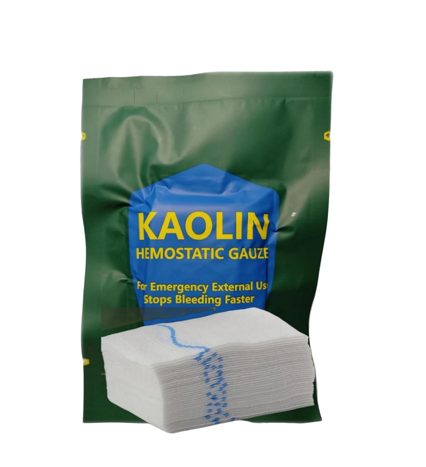 Hemostatic Kaolin Gauze Combat Emergency Trauma Z-Fold Soluble TCCC Ifak Tactical Military First Aid Kit Medical Wound Dressing