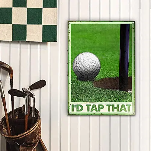 

GadgetsTalk Golf Tap That Customized Classic Wall Art Decor in Public Sign, Decoration Sign, Metal Signs Funny Tin Sign Gift for