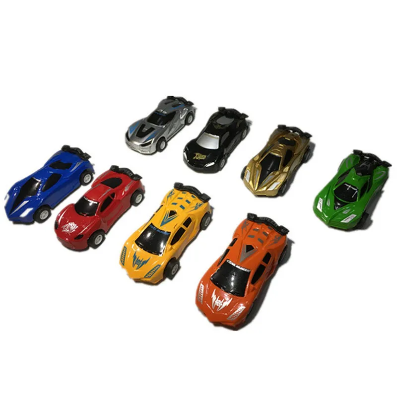 8Pcs/lot Children Mini Pull Back Car Toys Baby Cartoon Racing Bus Car Model Educational Simulation Vehicle Toy For Boys Gifts