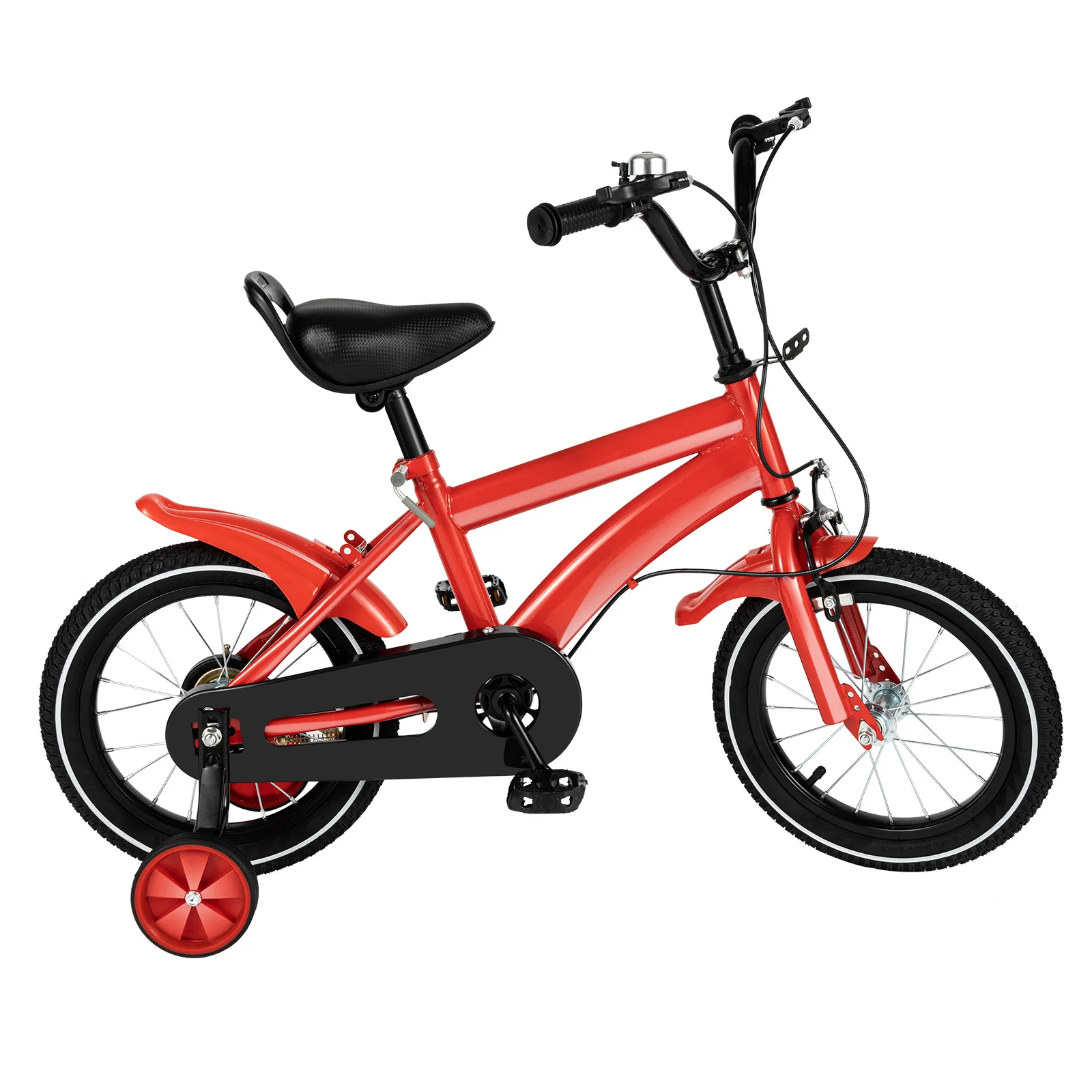 14inch Children's Bicycle with Training Wheel for 2-5 Year-Old Boys and Girls, Height Adjustable Kids Bike White/Yellow/Red/Blue image 3