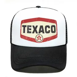 Custom Vintage Texaco Logo Baseball Cap Women Men Adjustable Trucker Hat Summer Sports Hats  Mesh Visor Outdoor Snapback Caps