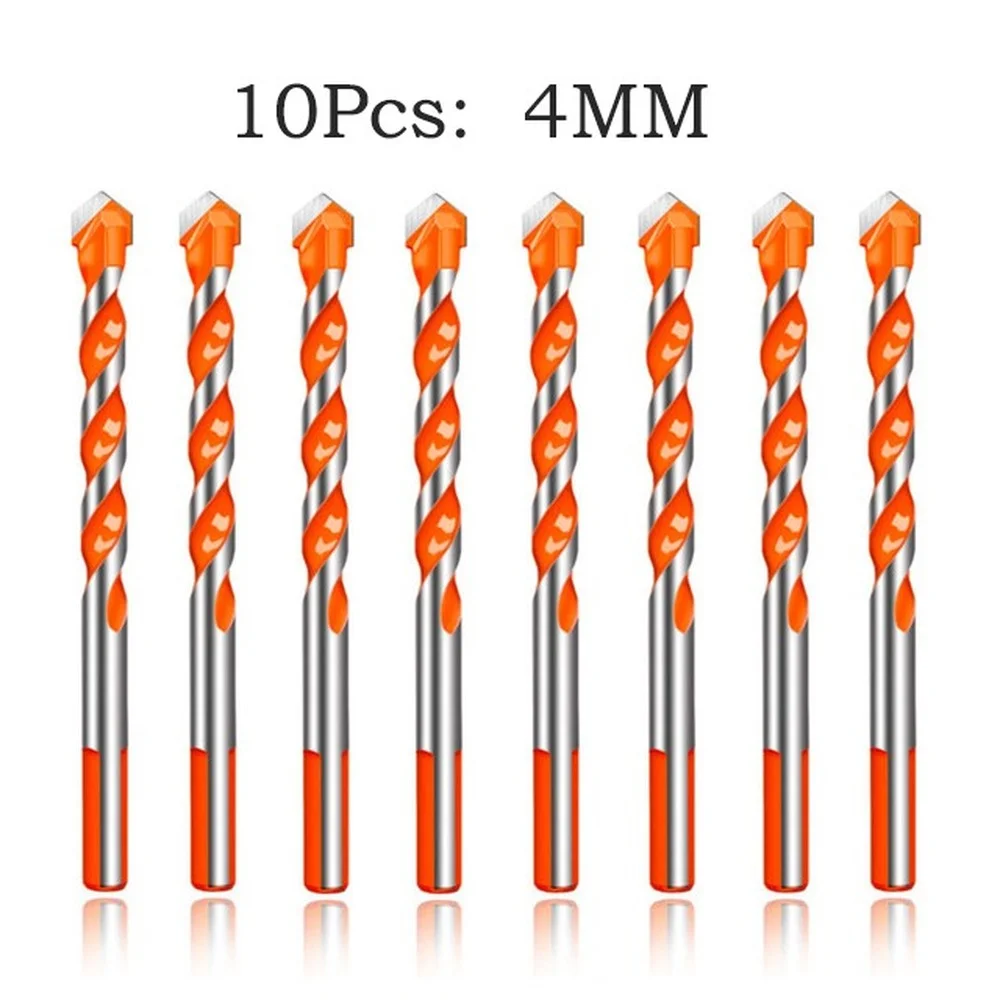 10pcs Multifunction Triangle Drill Bits Set Ceramic Wall Tile Marble Glass Punching Hole Saw Diamond Drilling Bits 3-12mm