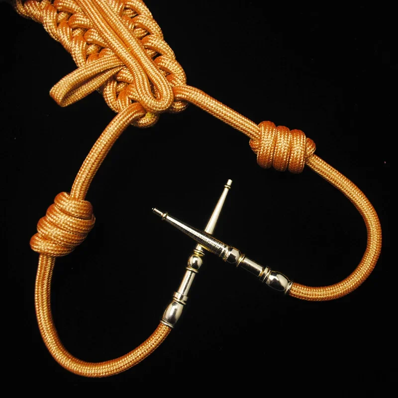 Army Shoulder Aiguillette Golden Wire Cord Aguillette Aiglet Aglet Honor Guard Art Troupe Officer Soldier Costume Accessories