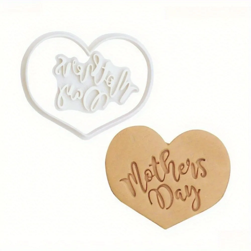 9Pcs Blessing Phrase Cookie Mold Set English Text Embosser Stamps for Birthdays Valentine's Day, Mother's Day & Thank You Treats