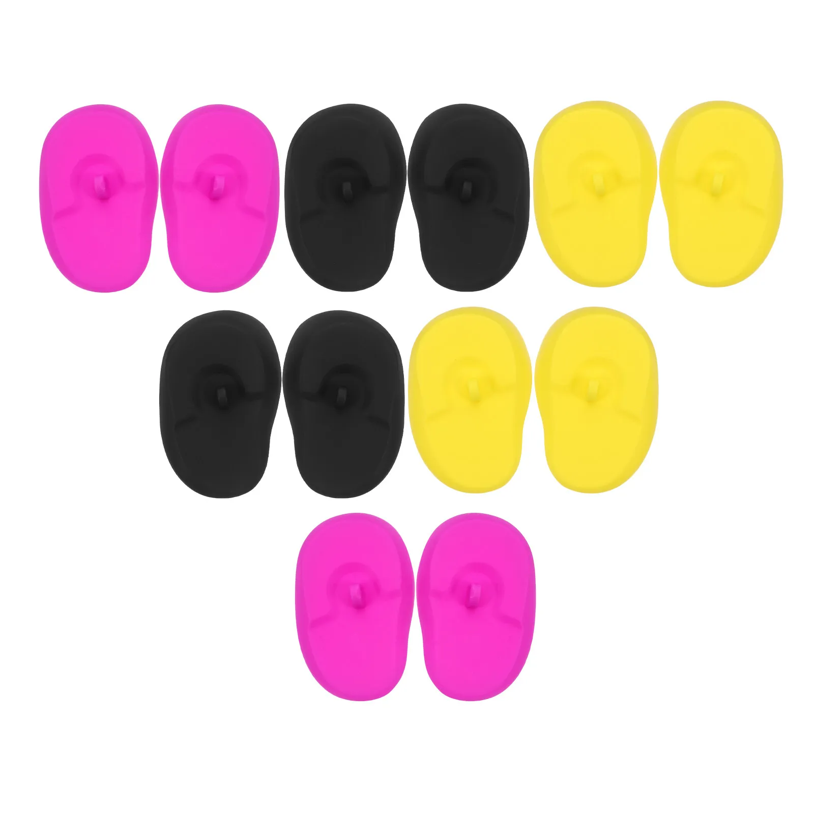 

6 пар силиконовых накладок для защиты ушей при окрашивании волос, многоразовые, термостойкие, удобные, для использования в салонах красоты