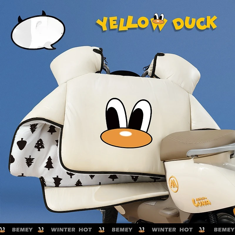 Winter electric vehicle rainproof and windshield winter battery motorcycle piled thickened waterproof winter windshield