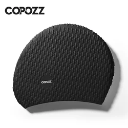 COPOZZ Water Sports Big Men Swimming Cap for Pool Swim Caps Long Hair Women Swimming Hat for Men Quality Fashion Print Brand