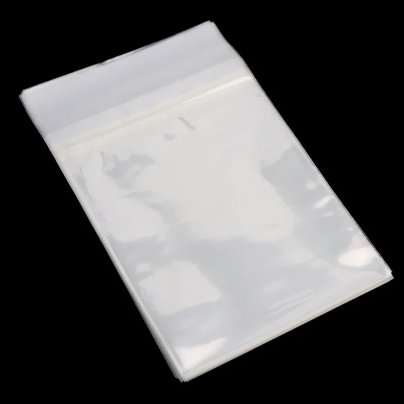 50Pcs Transparent Dust-proof Resealable Protective Outer Sleeves For DVD Blu-ray Disc Self Adhesive DVD Bag 15.1*19.8CM
