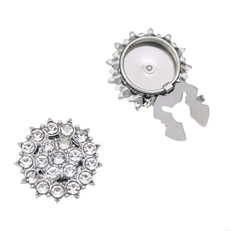 Premium Double Tone Cufflinks Glossy Glass Inlay Profile Comfortable Wear Daily Work Social Event