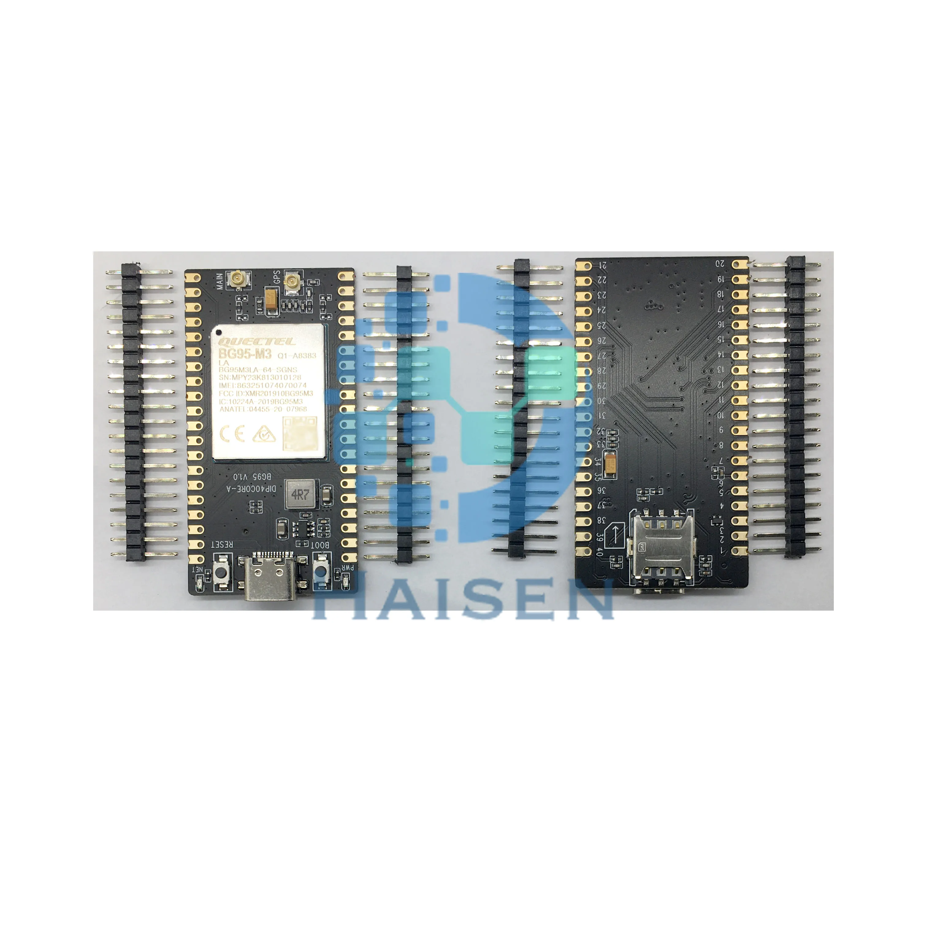 HAISEN QUECTEL BG95 LPWA+GSM+NBIOT+CATM module BG95-M3 BG95 40PIN DIP PCBA development board