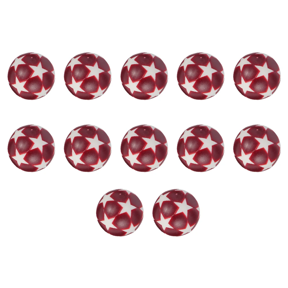 

12pcs Table Football Machine Accessories 31mm Resin Eco-friendly 5- Dark Red White Replacement Soccer Game Toy