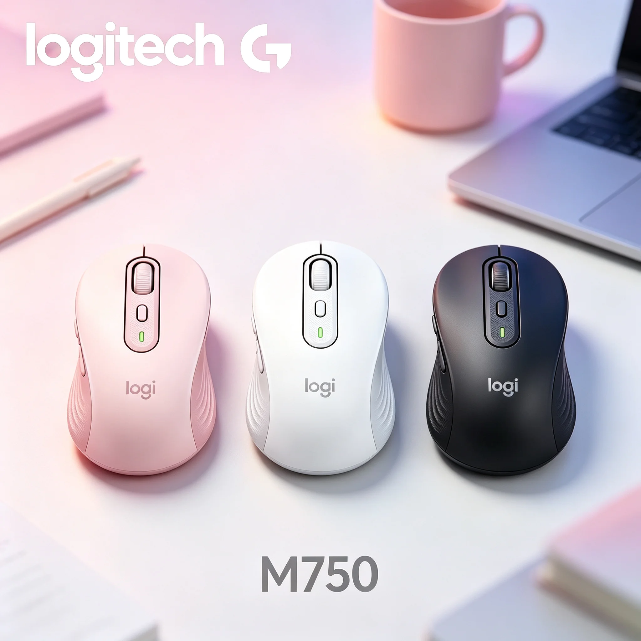 Logitech M750 Travel‑Ready Hybrid Wireless Mice Handy For Business Contract Trip And Relaxing CS PUBG Game On Notebook PC