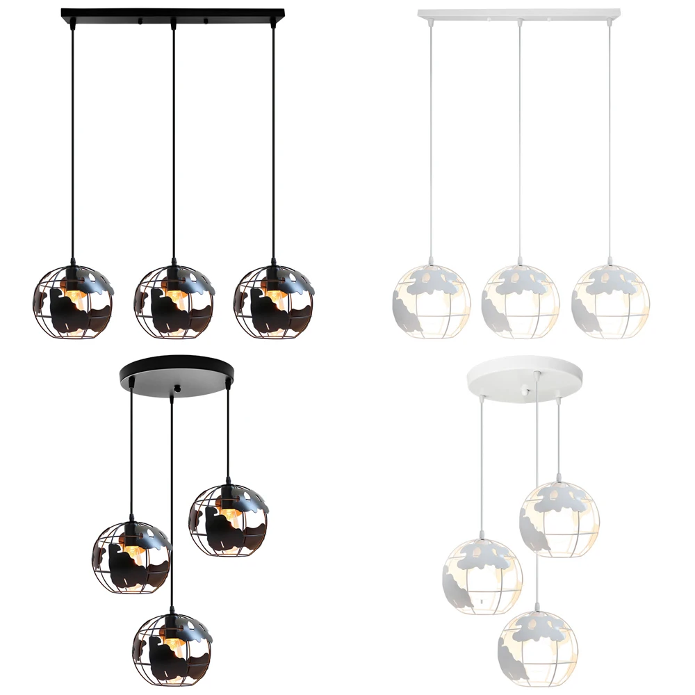 

1/3 головок, винтажный ретро-подвесной потолочный светильник в стиле лофт, промышленный подвесной абажур для дома, гостиной, кухни, декор E27